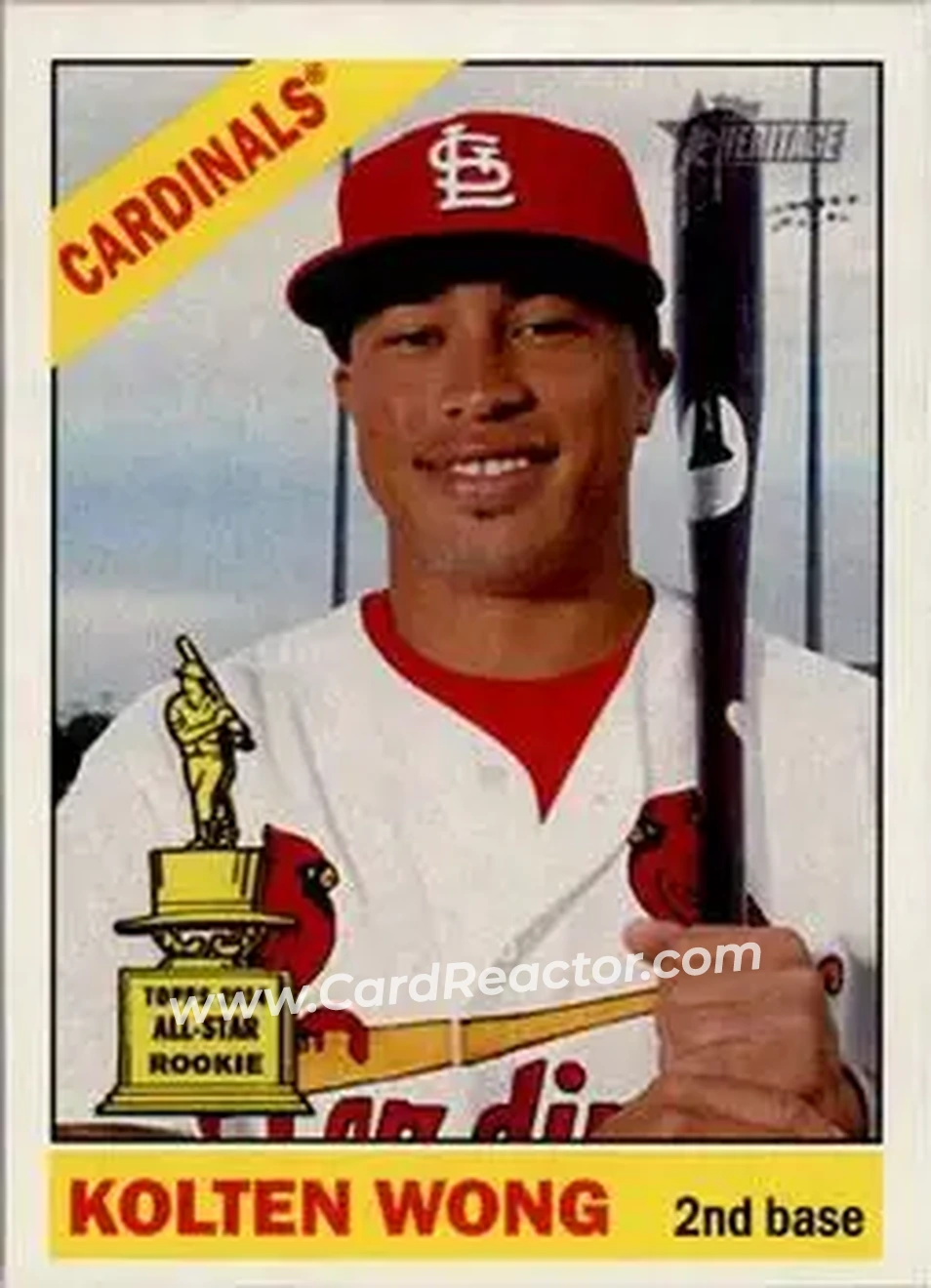 2015 Topps Heritage #22 - Kolten Wong - St. Louis Cardinals - Front