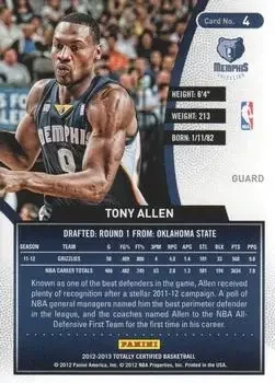 Back of Tony Allen