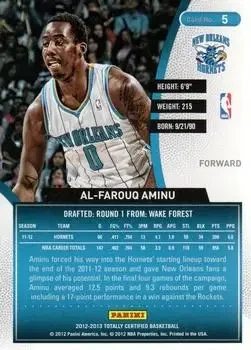 Back of Al-Farouq Aminu