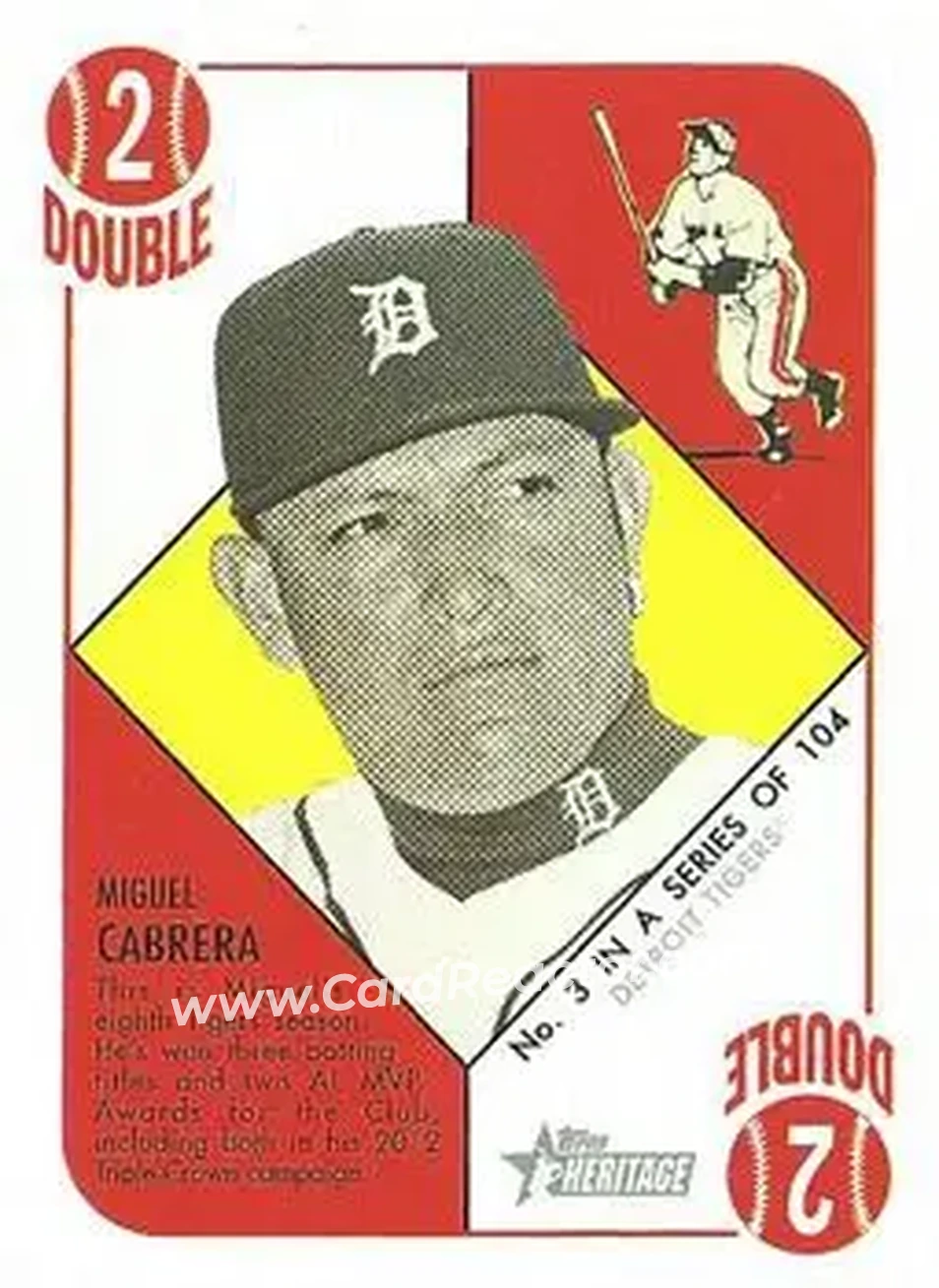 2015 Topps Heritage '51 #3 - Miguel Cabrera - Detroit Tigers - Front 2015 Topps Heritage '51 #3 - Miguel Cabrera - Detroit Tigers - Front