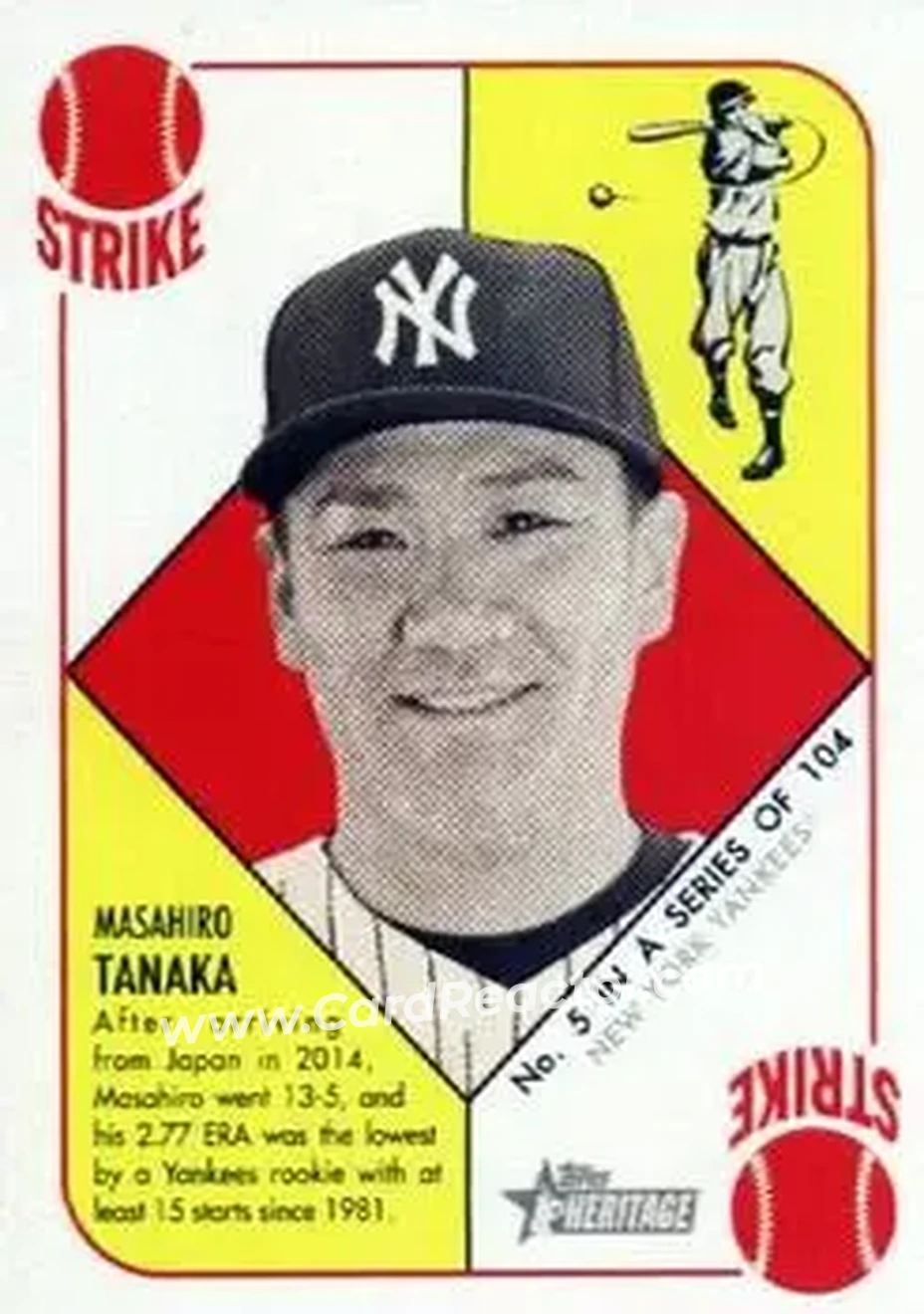 2015 Topps Heritage '51 #5 - Masahiro Tanaka - New York Yankees - Front 2015 Topps Heritage '51 #5 - Masahiro Tanaka - New York Yankees - Front