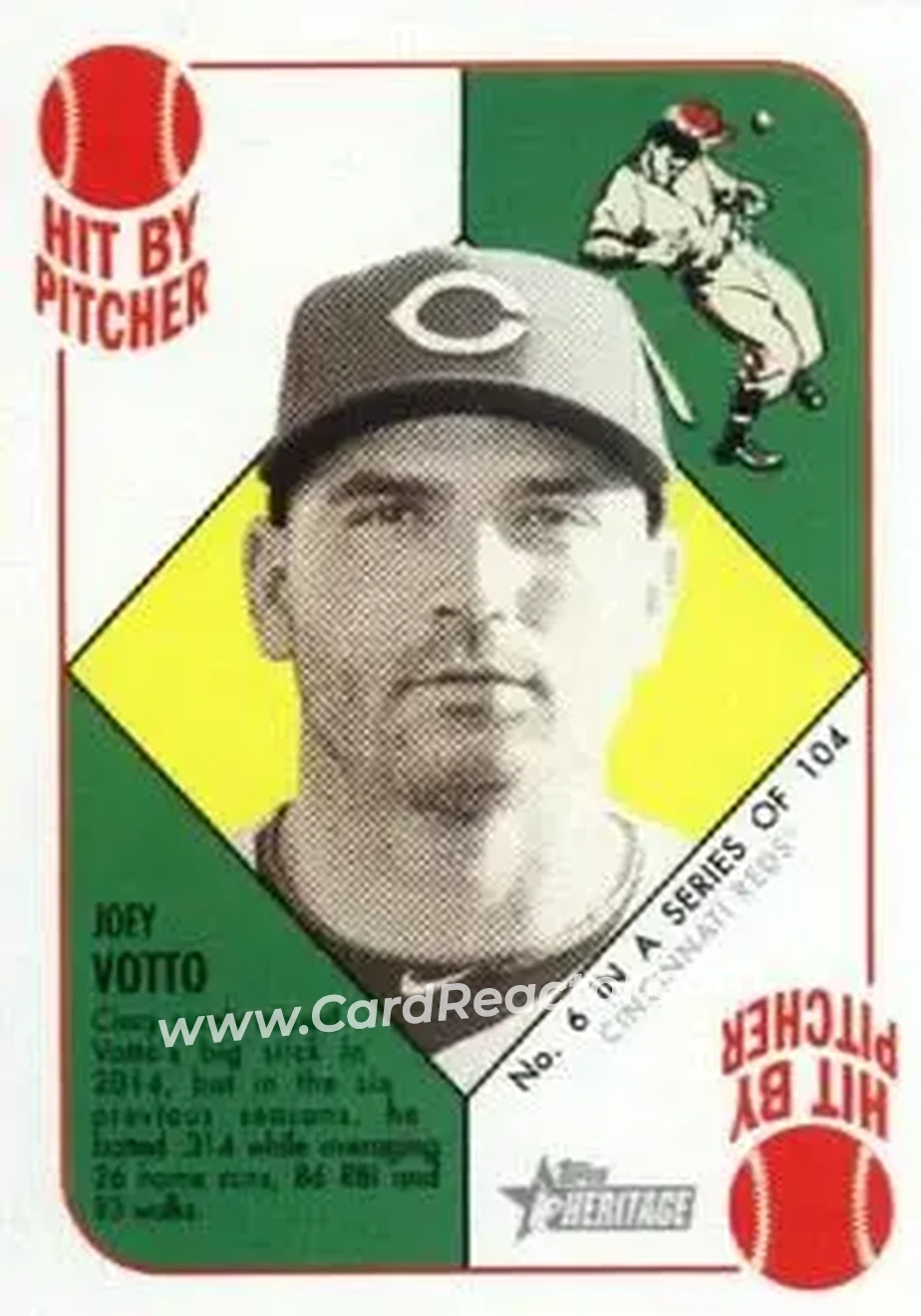 2015 Topps Heritage '51 #6 - Joey Votto - Cincinnati Reds - Front
