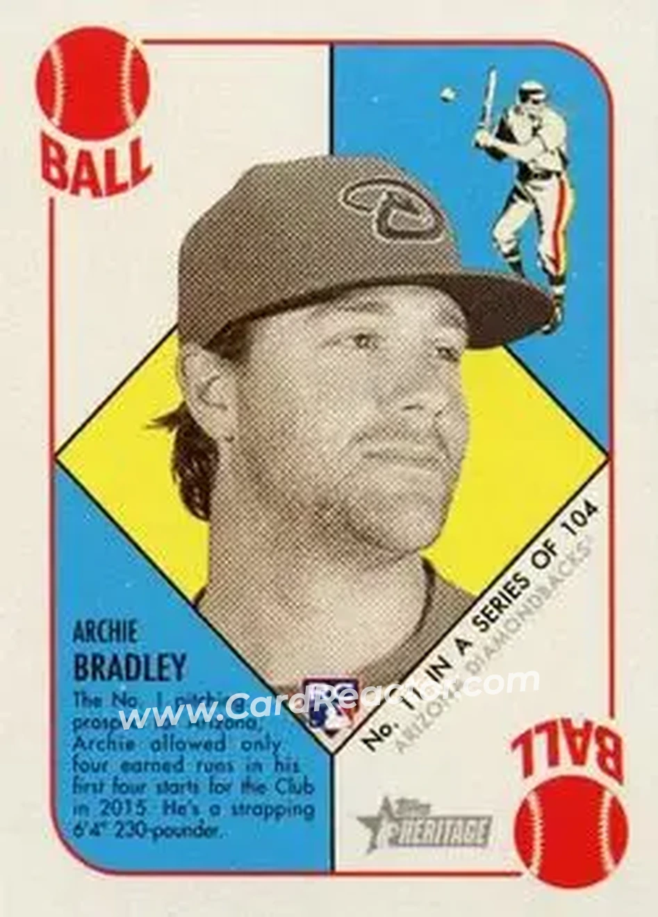 2015 Topps Heritage '51 #11 - Archie Bradley - Arizona Diamondbacks - Front