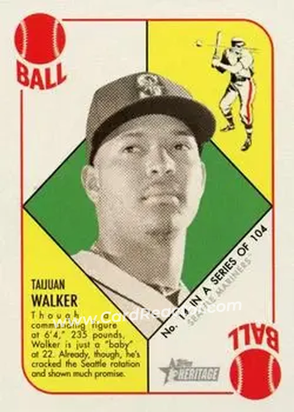 2015 Topps Heritage '51 #14 - Taijuan Walker - Seattle Mariners - Front