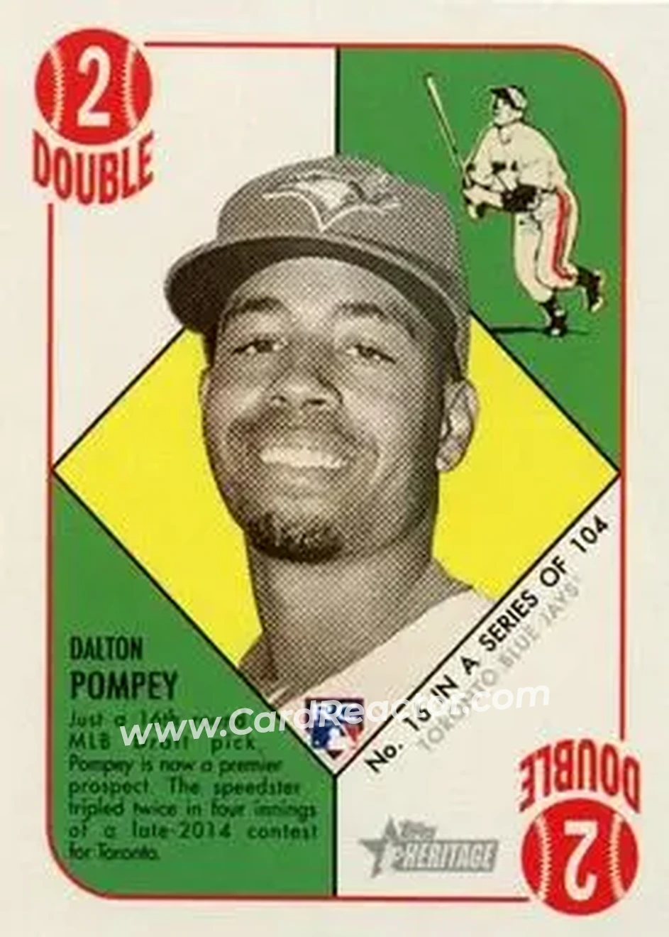 2015 Topps Heritage '51 #16 - Dalton Pompey - Toronto Blue Jays - Front