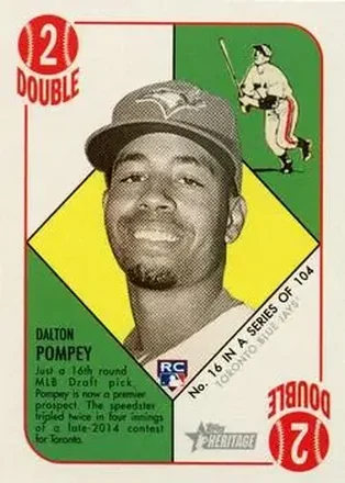 2015 Topps Heritage '51 #16 - Dalton Pompey - Toronto Blue Jays