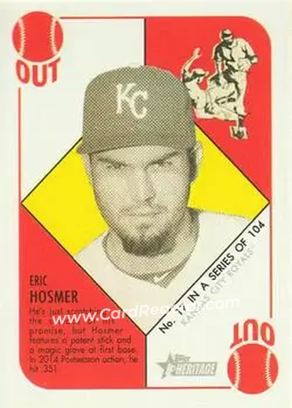 2015 Topps Heritage '51 #17 - Eric Hosmer - Kansas City Royals - Front