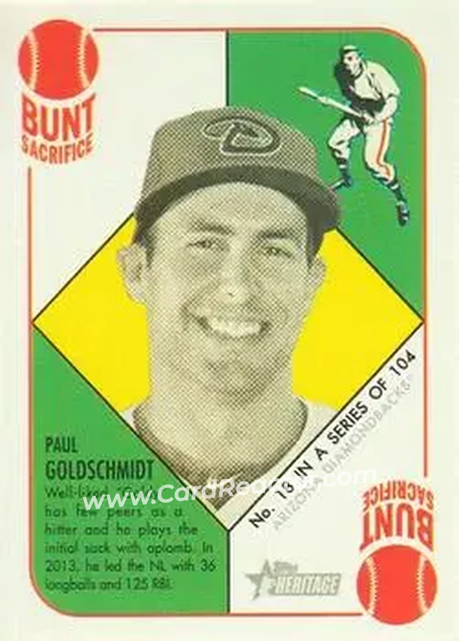 2015 Topps Heritage '51 #18 - Paul Goldschmidt - Arizona Diamondbacks - Front 2015 Topps Heritage '51 #18 - Paul Goldschmidt - Arizona Diamondbacks - Front