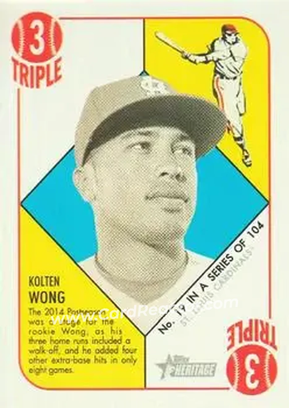 2015 Topps Heritage '51 #19 - Kolten Wong - St. Louis Cardinals - Front