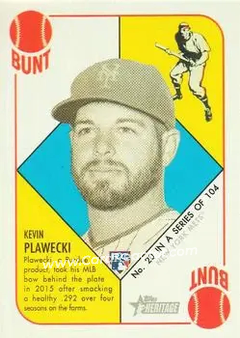 2015 Topps Heritage '51 #20 - Kevin Plawecki - New York Mets - Front 2015 Topps Heritage '51 #20 - Kevin Plawecki - New York Mets - Front