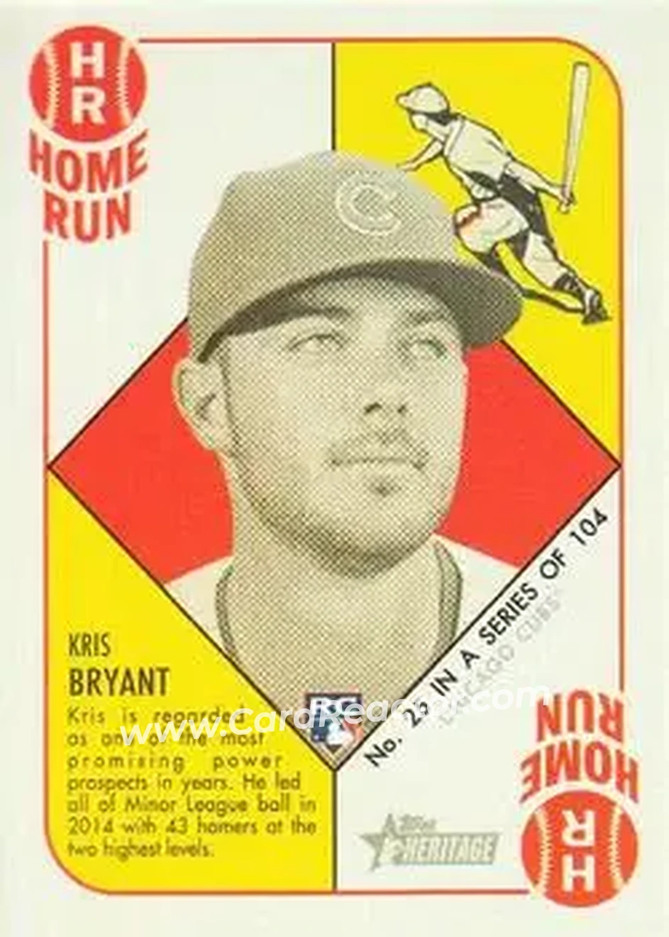 2015 Topps Heritage '51 #25 - Kris Bryant - Chicago Cubs - Front