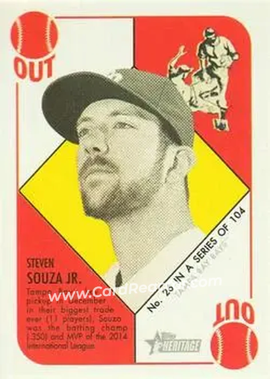 2015 Topps Heritage '51 #26 - Steven Souza Jr. - Tampa Bay Rays - Front