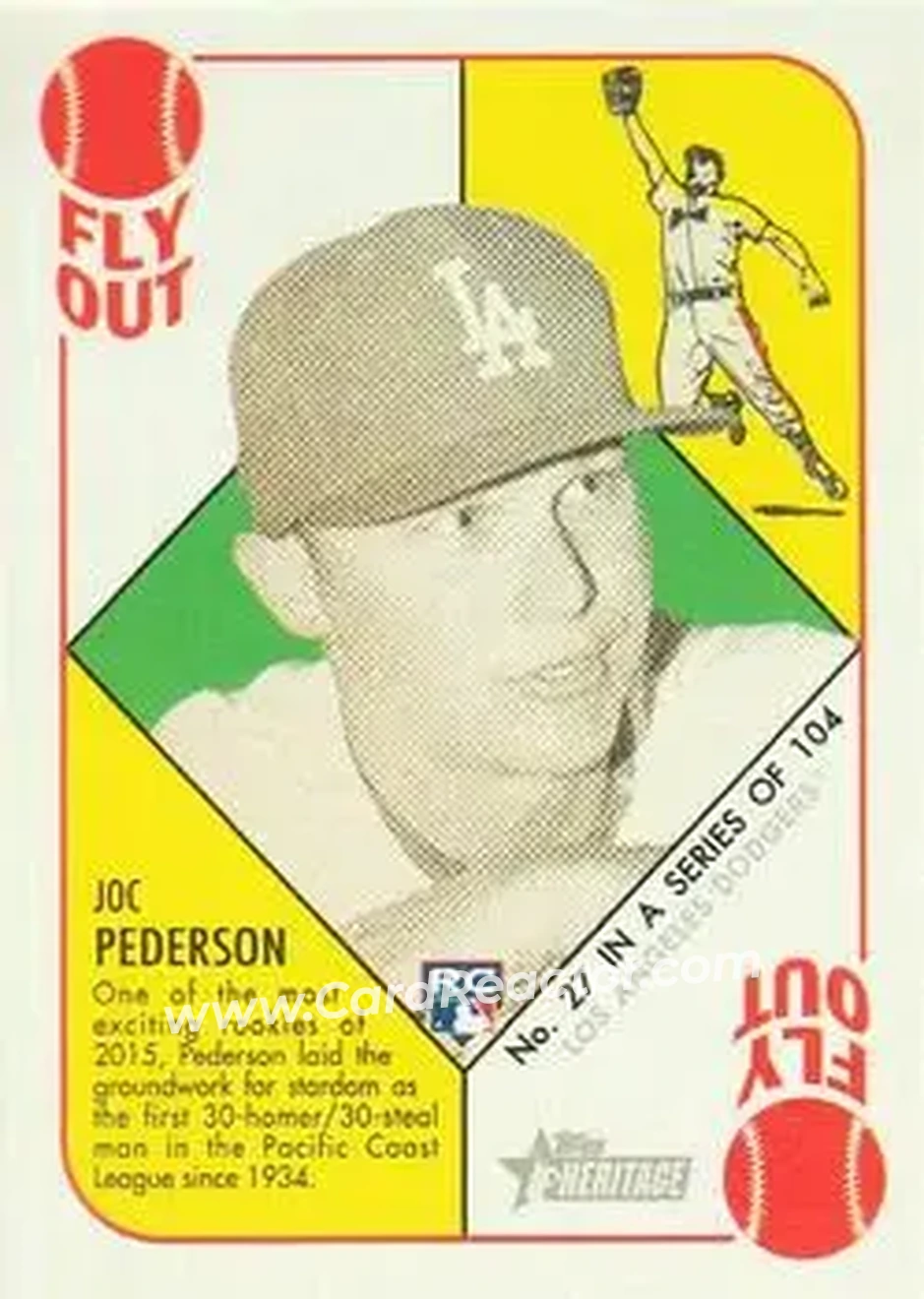 2015 Topps Heritage '51 #27 - Joc Pederson - Los Angeles Dodgers - Front