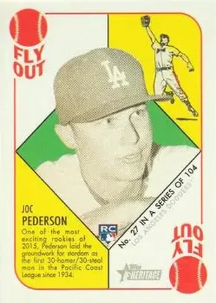 2015 Topps Heritage '51 #27 - Joc Pederson - Los Angeles Dodgers