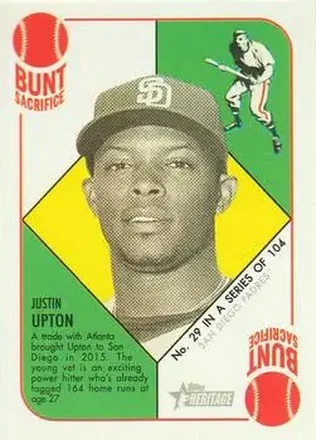 2015 Topps Heritage '51 #29 - Justin Upton - San Diego Padres