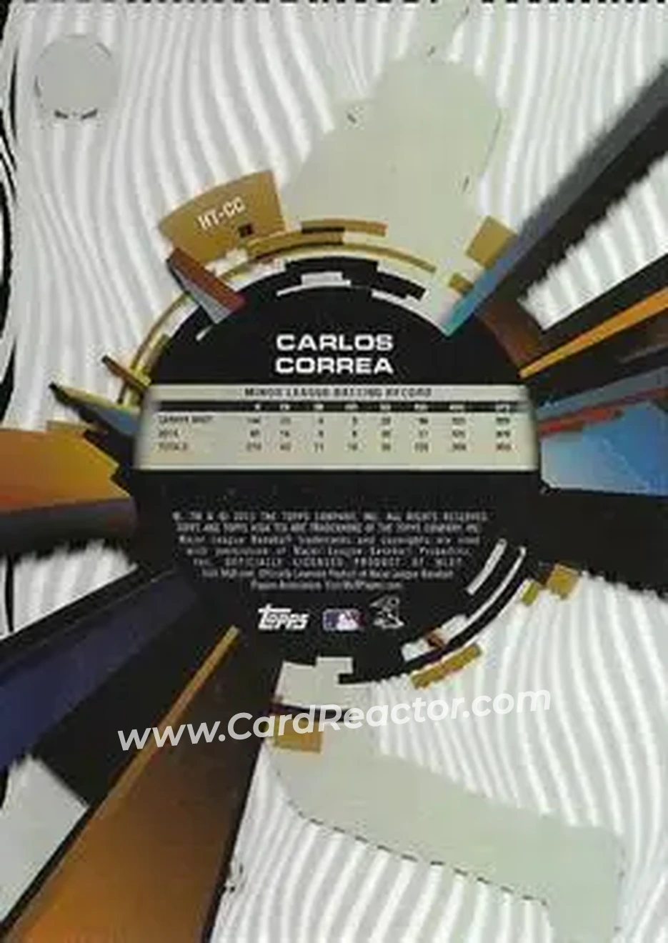 2015 Topps High Tek #HT-CC - Carlos Correa - Houston Astros - Back