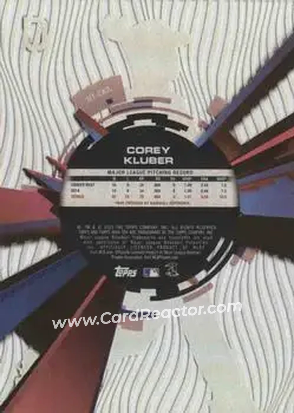 2015 Topps High Tek #HT-CKR - Corey Kluber - Cleveland Indians - Back