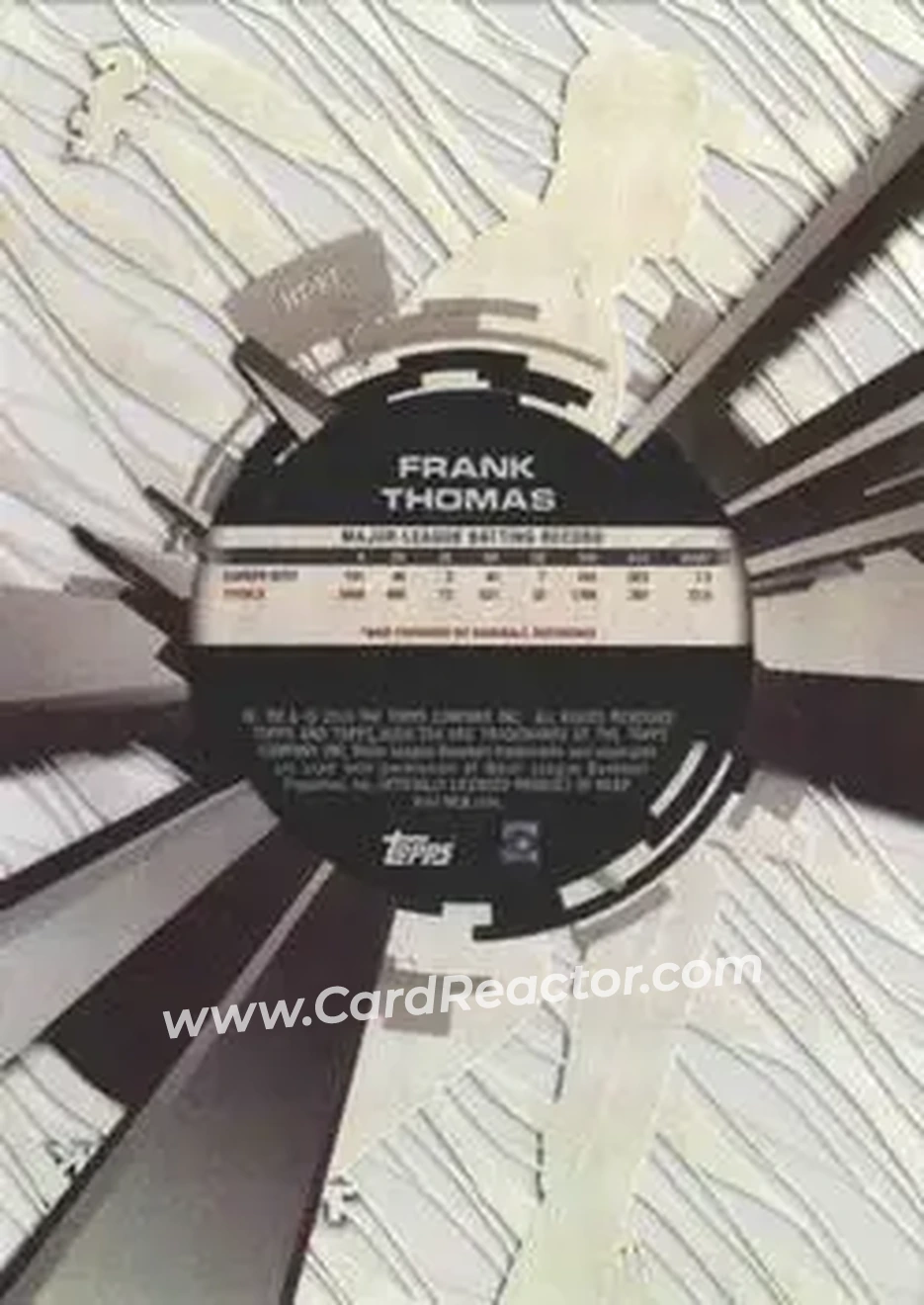 2015 Topps High Tek #HT-FT - Frank Thomas - Chicago White Sox - Back 2015 Topps High Tek #HT-FT - Frank Thomas - Chicago White Sox - Back