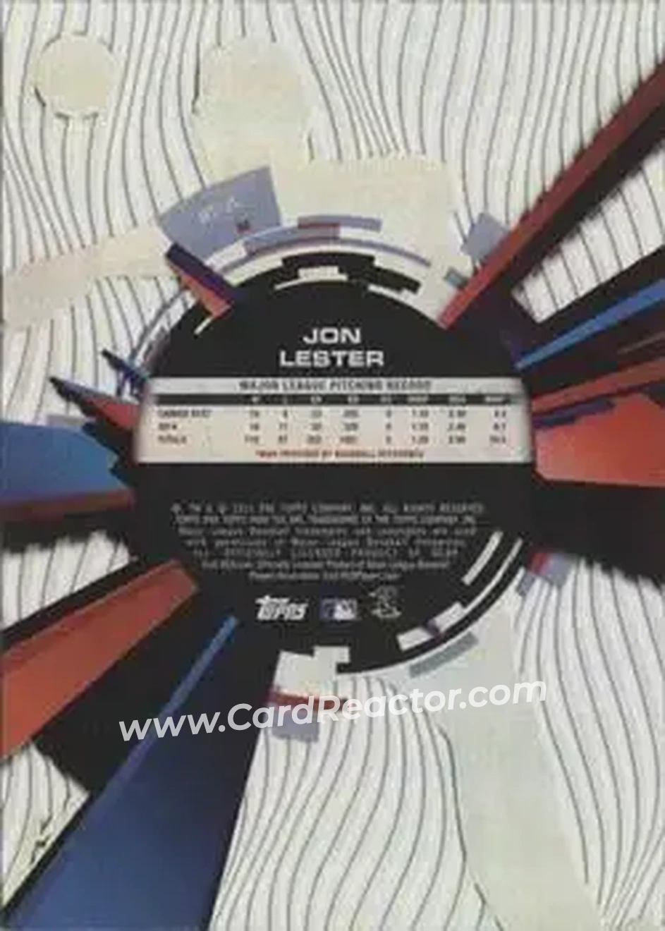 2015 Topps High Tek #HT-JL - Jon Lester - Chicago Cubs - Back 2015 Topps High Tek #HT-JL - Jon Lester - Chicago Cubs - Back