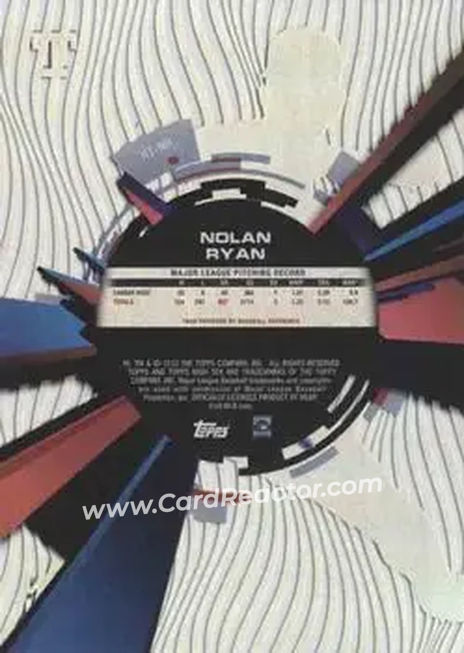 2015 Topps High Tek #HT-NR - Nolan Ryan - Texas Rangers - Back 2015 Topps High Tek #HT-NR - Nolan Ryan - Texas Rangers - Back