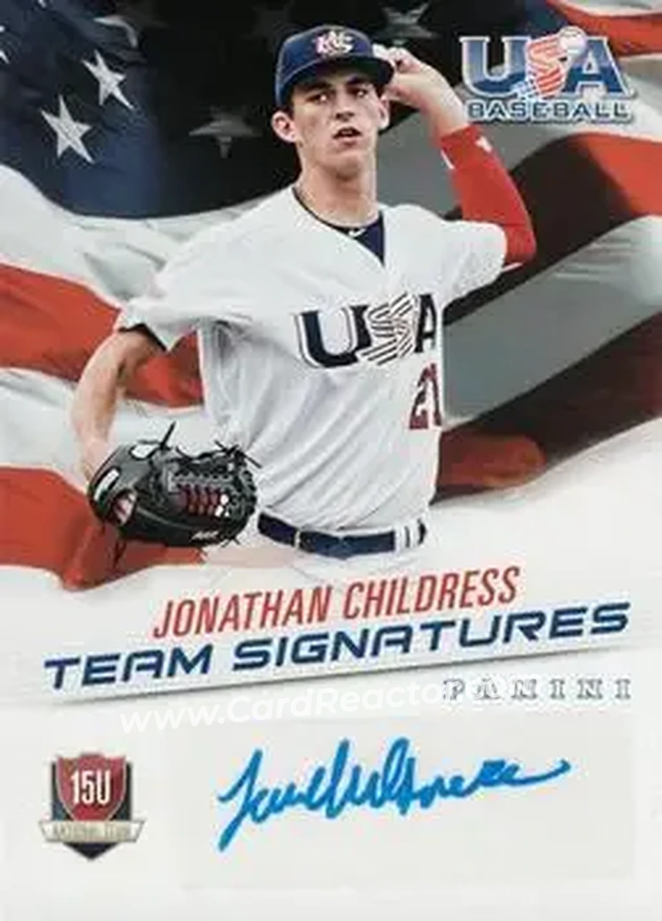 2015 Panini USA Baseball - 15U National Team Signatures #8 - Jonathan Childress - USA - Front