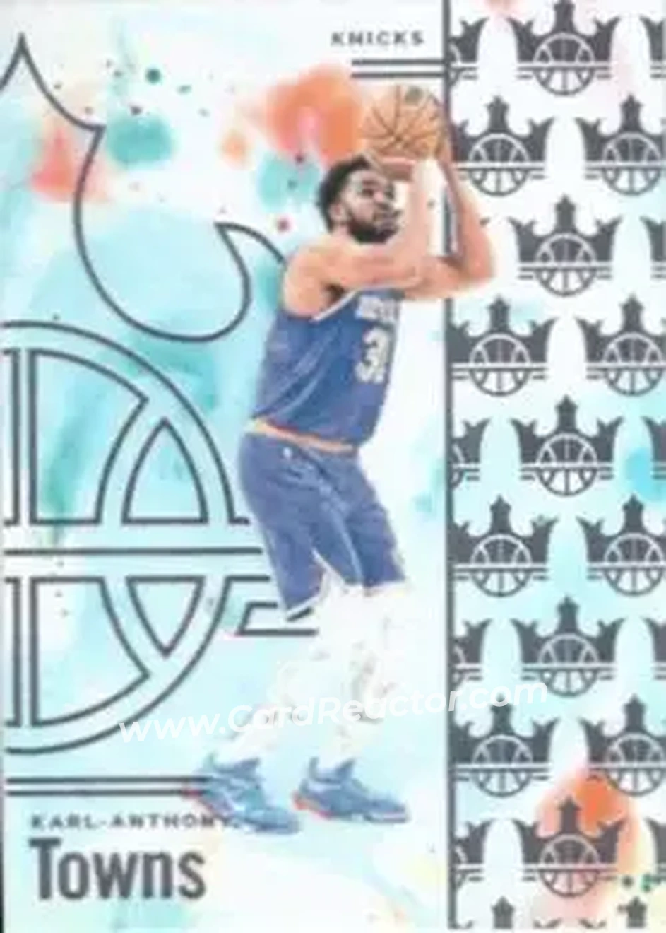 2024-25 Panini Court Kings #25 - Karl-Anthony Towns - New York Knicks - Front 2024-25 Panini Court Kings #25 - Karl-Anthony Towns - New York Knicks - Front