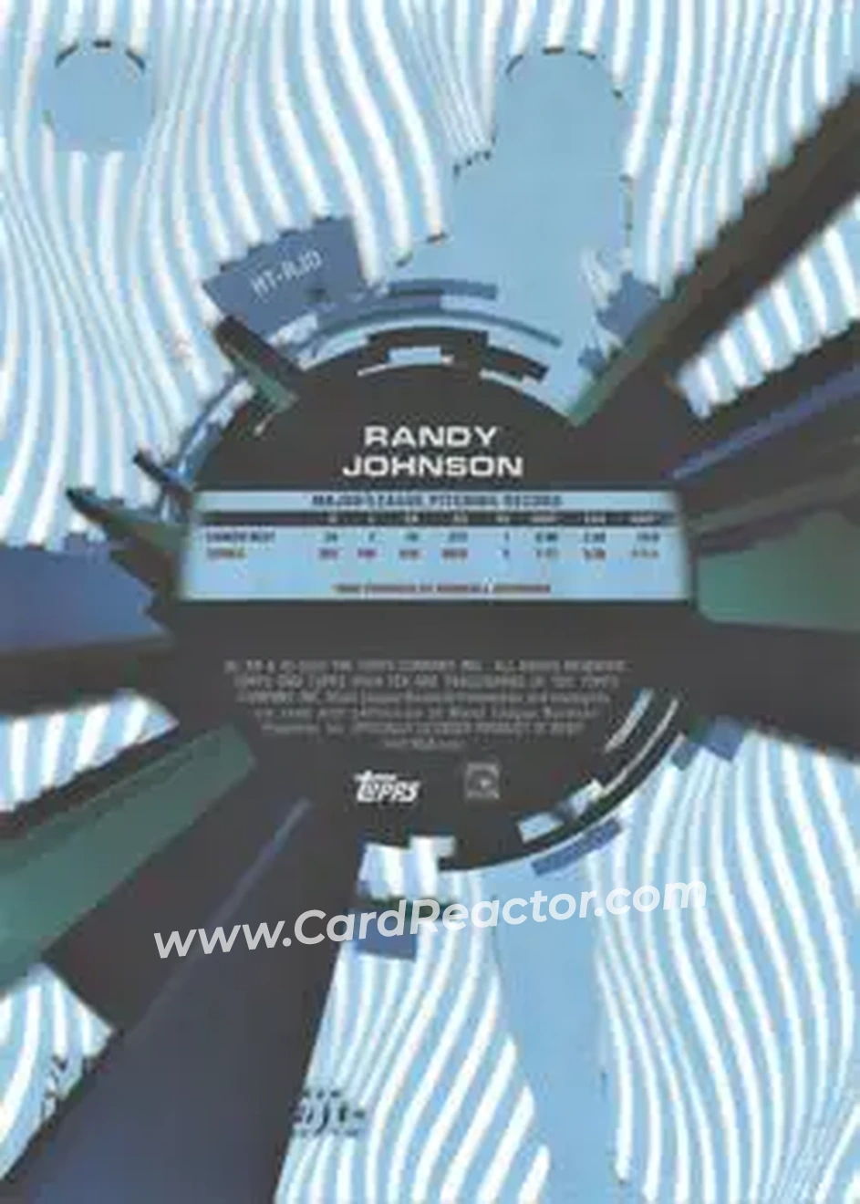 2015 Topps High Tek #HT-RJO - Randy Johnson - Seattle Mariners - Back