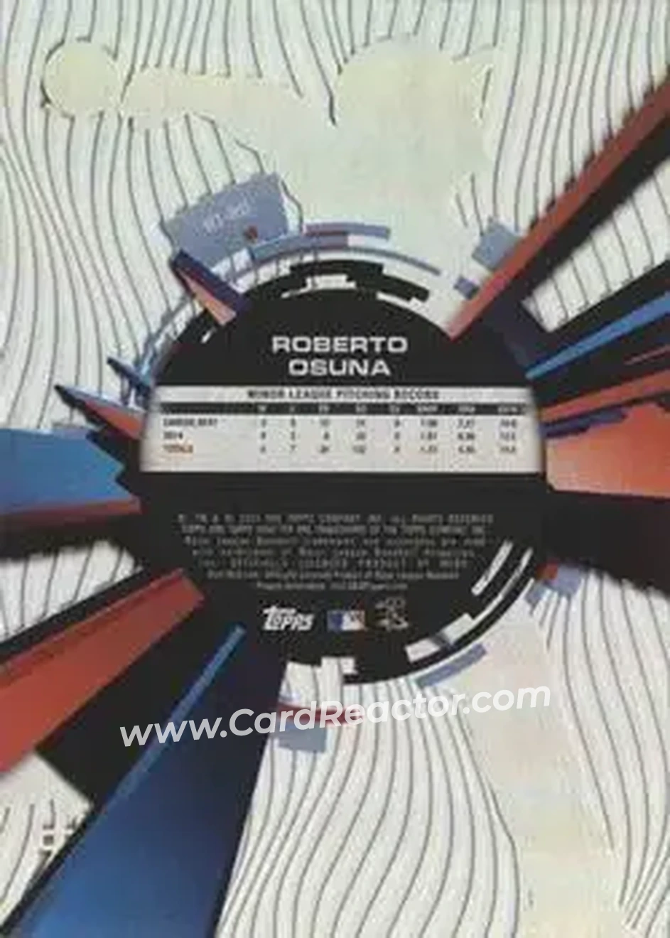 2015 Topps High Tek #HT-RO - Roberto Osuna - Toronto Blue Jays - Back