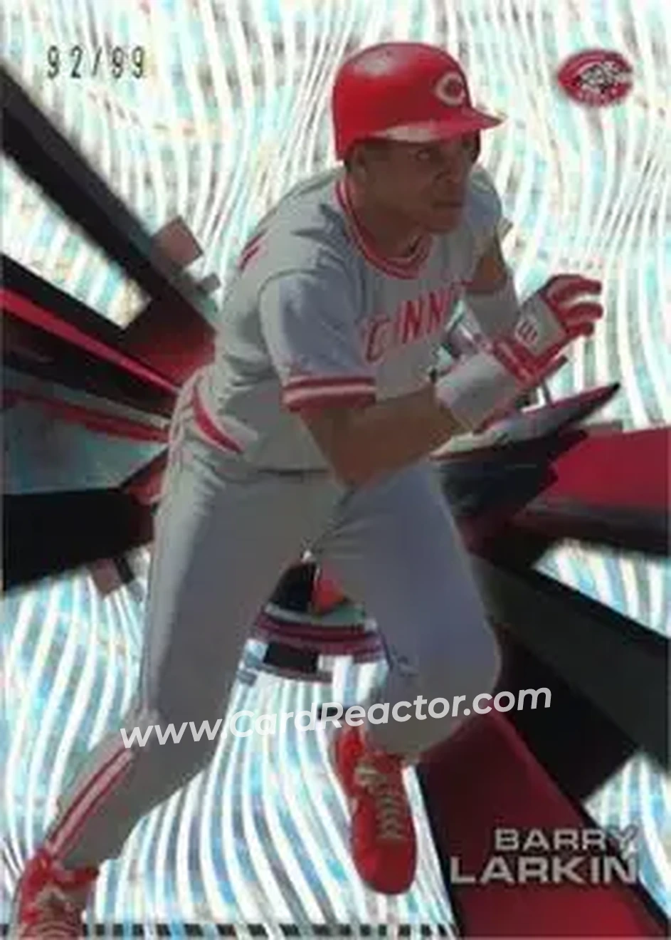 2015 Topps High Tek - Pattern 1B Waves Confetti Diffractor #HT-BL - Barry Larkin - Cincinnati Reds - Front