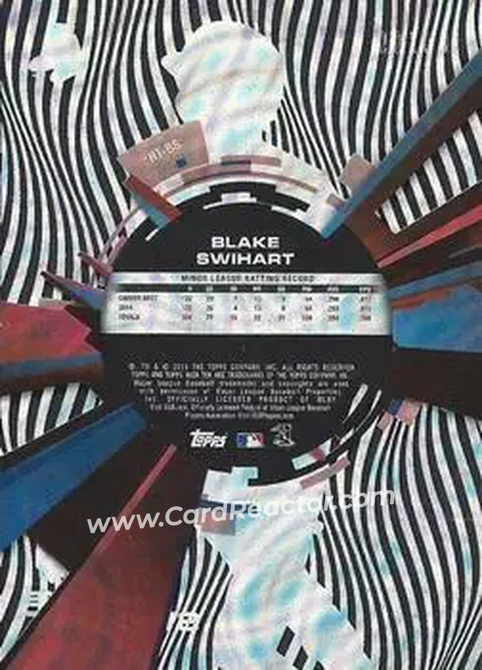2015 Topps High Tek - Pattern 1B Waves Confetti Diffractor #HT-BS - Blake Swihart - Boston Red Sox - Back