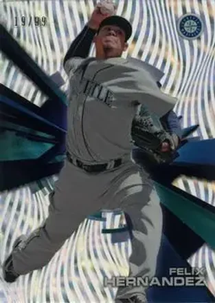 2015 Topps High Tek - Pattern 1B Waves Confetti Diffractor #HT-FH - Felix Hernandez - Seattle Mariners