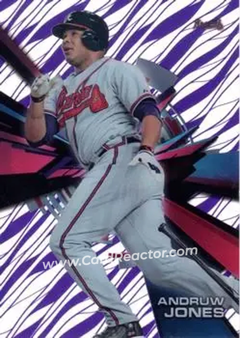 2015 Topps High Tek - Pattern 1A Grass Purple Rainbow #HT-AJS - Andruw Jones - Atlanta Braves - Front