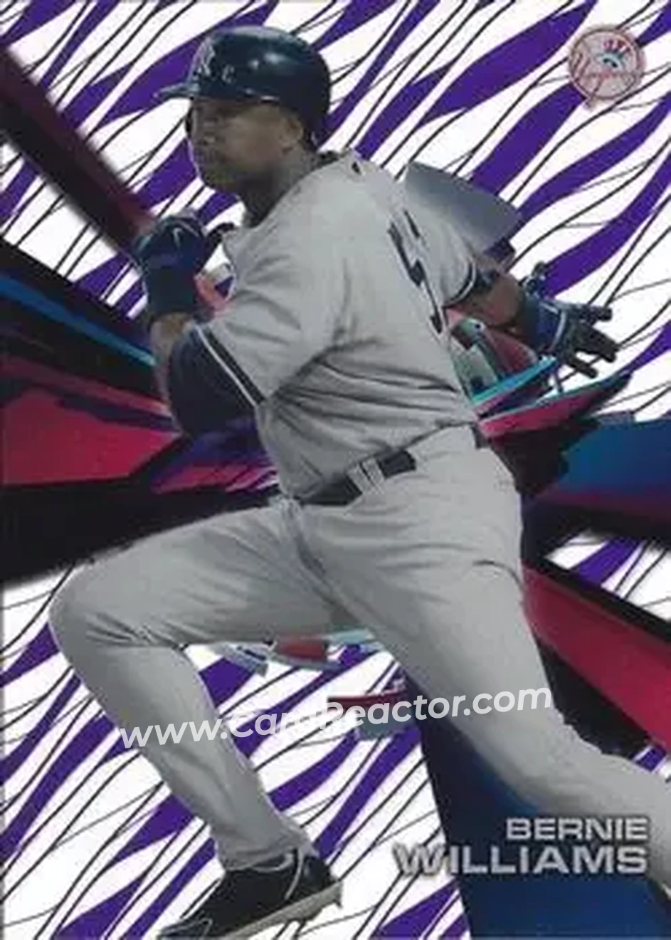 2015 Topps High Tek - Pattern 1A Grass Purple Rainbow #HT-BW - Bernie Williams - New York Yankees - Front
