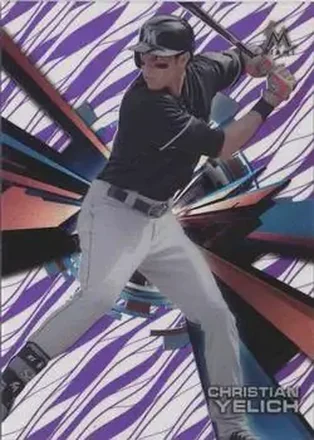 2015 Topps High Tek - Pattern 1A Grass Purple Rainbow #HT-CY - Christian Yelich - Miami Marlins