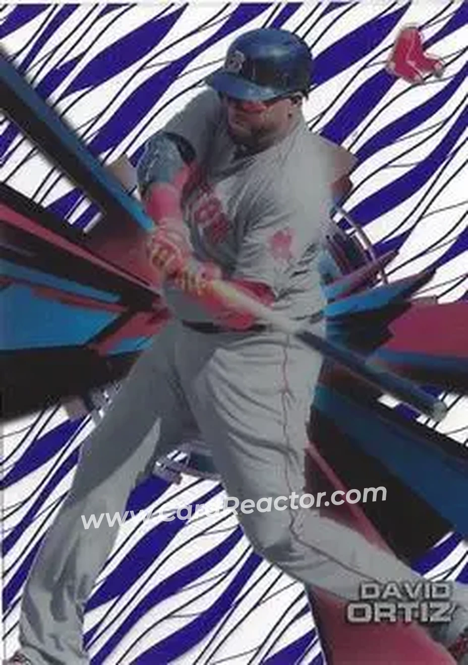 2015 Topps High Tek - Pattern 1A Grass Purple Rainbow #HT-DO - David Ortiz - Boston Red Sox - Front