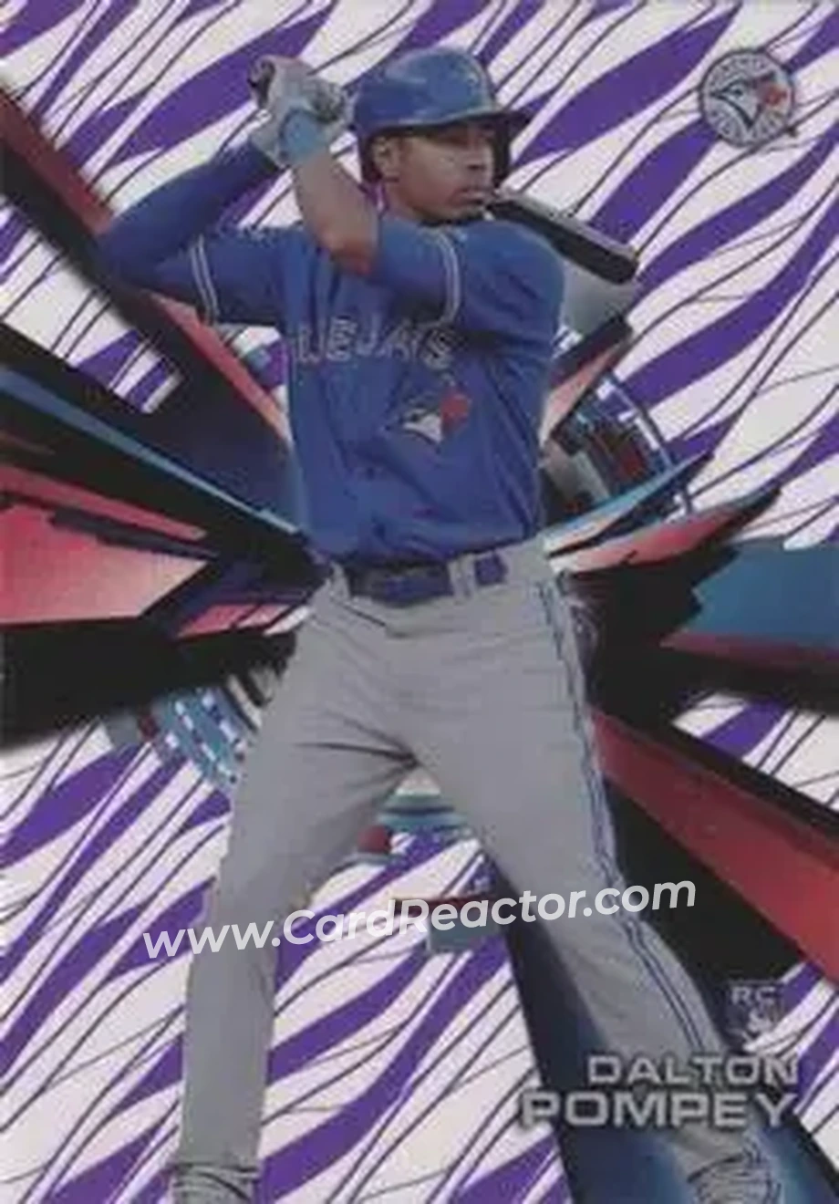 2015 Topps High Tek - Pattern 1A Grass Purple Rainbow #HT-DPY - Dalton Pompey - Toronto Blue Jays - Front