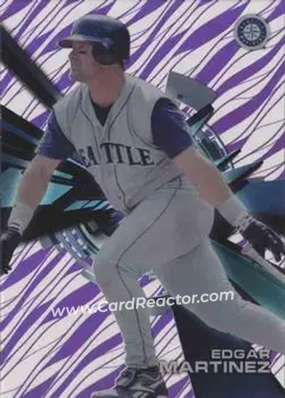2015 Topps High Tek - Pattern 1A Grass Purple Rainbow #HT-EM - Edgar Martinez - Seattle Mariners - Front