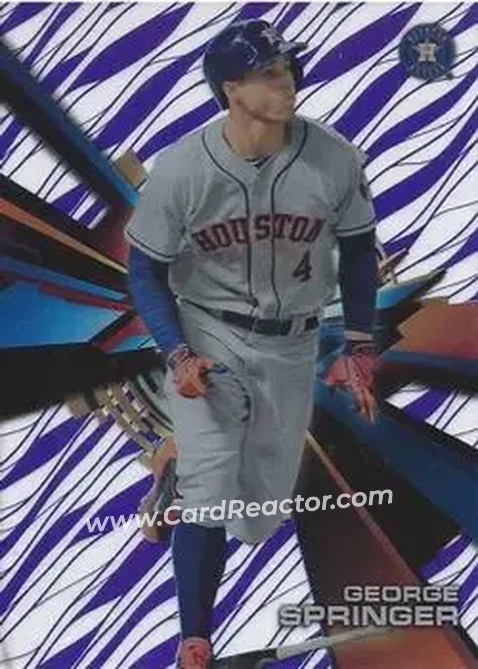 2015 Topps High Tek - Pattern 1A Grass Purple Rainbow #HT-GS - George Springer - Houston Astros - Front