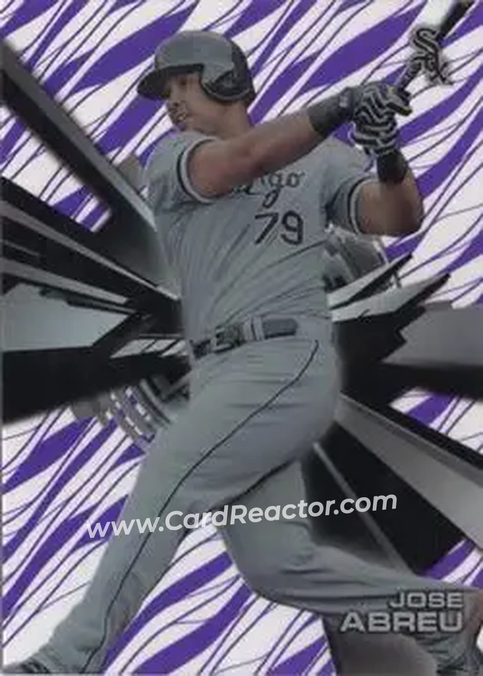 2015 Topps High Tek - Pattern 1A Grass Purple Rainbow #HT-JAU - Jose Abreu - Chicago White Sox - Front 2015 Topps High Tek - Pattern 1A Grass Purple Rainbow #HT-JAU - Jose Abreu - Chicago White Sox - Front
