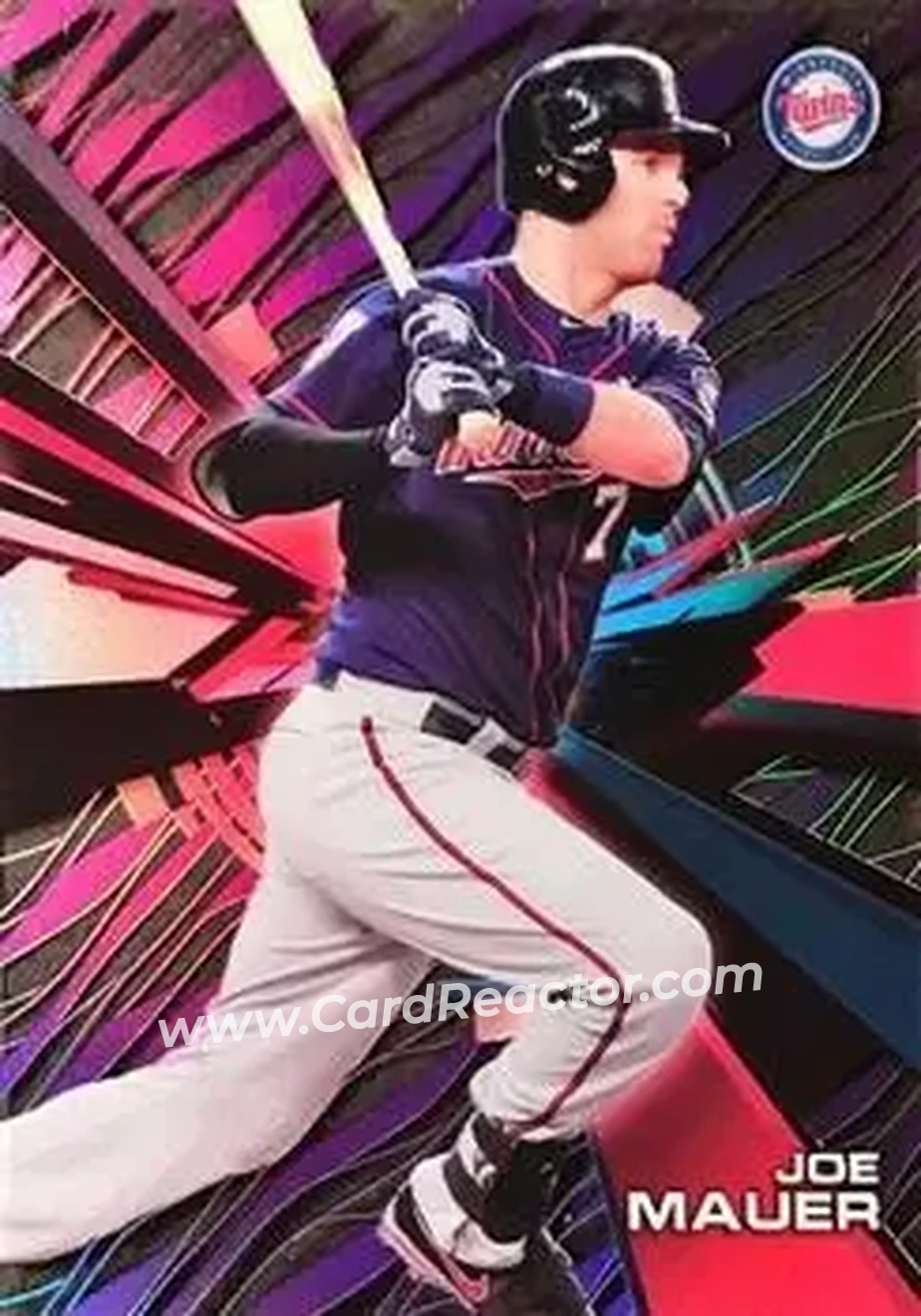 2015 Topps High Tek - Pattern 1A Grass Purple Rainbow #HT-JM - Joe Mauer - Minnesota Twins - Front