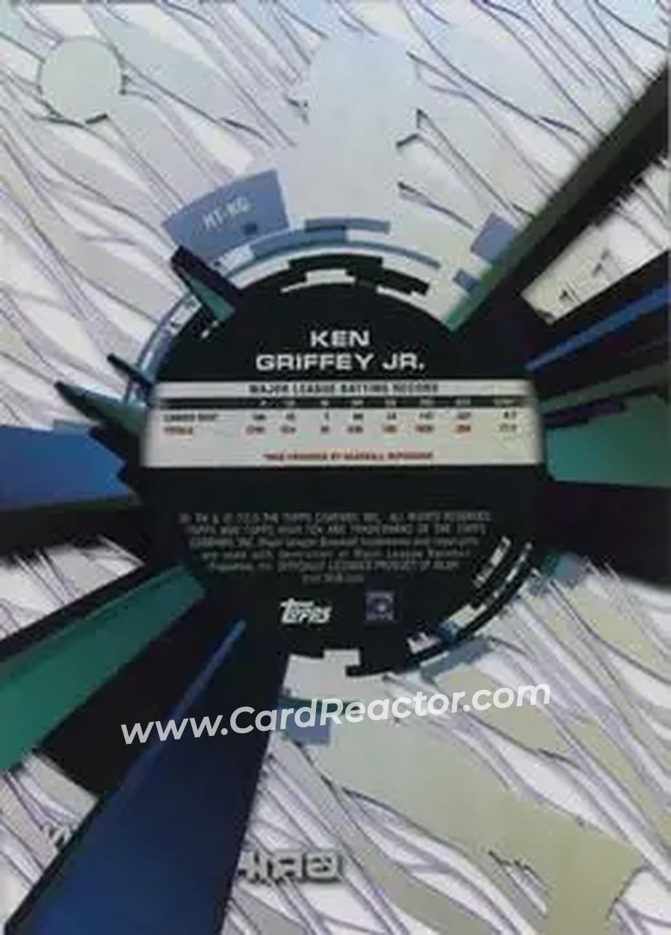 2015 Topps High Tek - Pattern 1A Grass Purple Rainbow #HT-KG - Ken Griffey Jr. - Seattle Mariners - Back