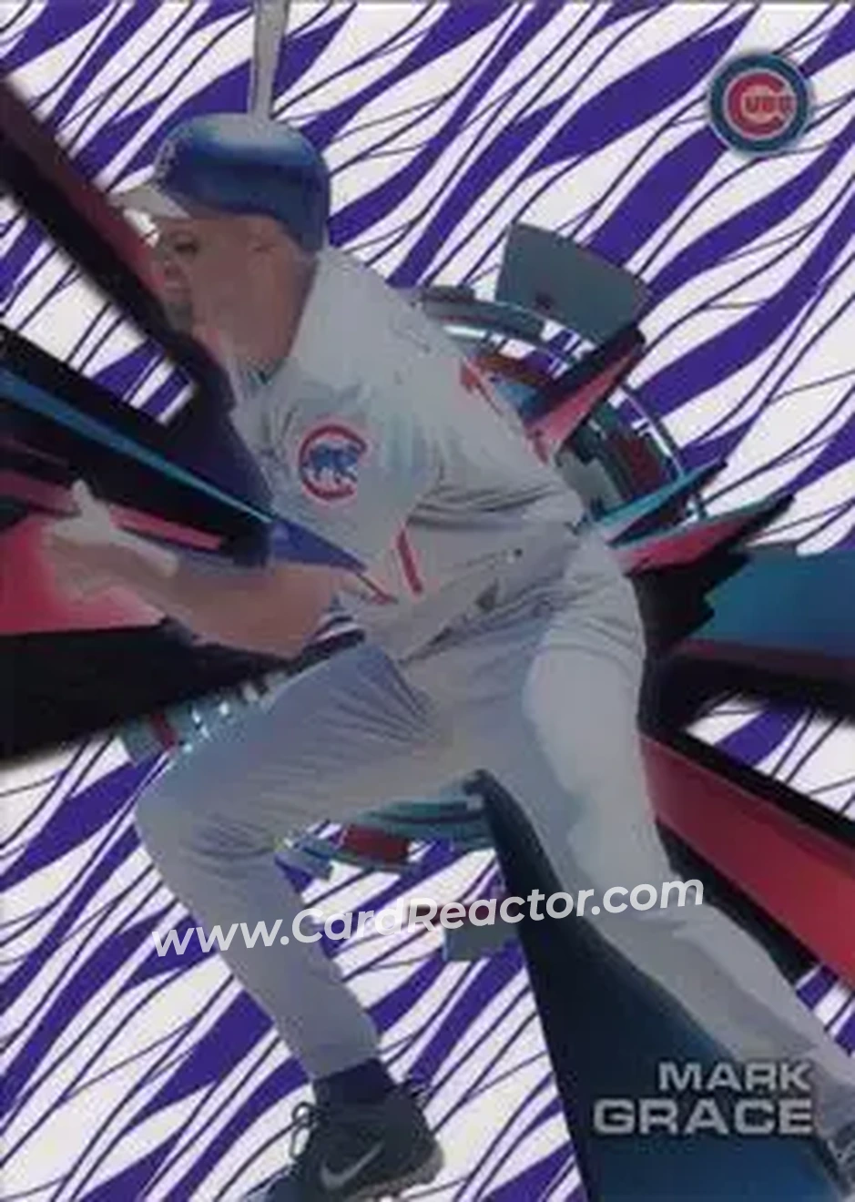 2015 Topps High Tek - Pattern 1A Grass Purple Rainbow #HT-MGE - Mark Grace - Chicago Cubs - Front