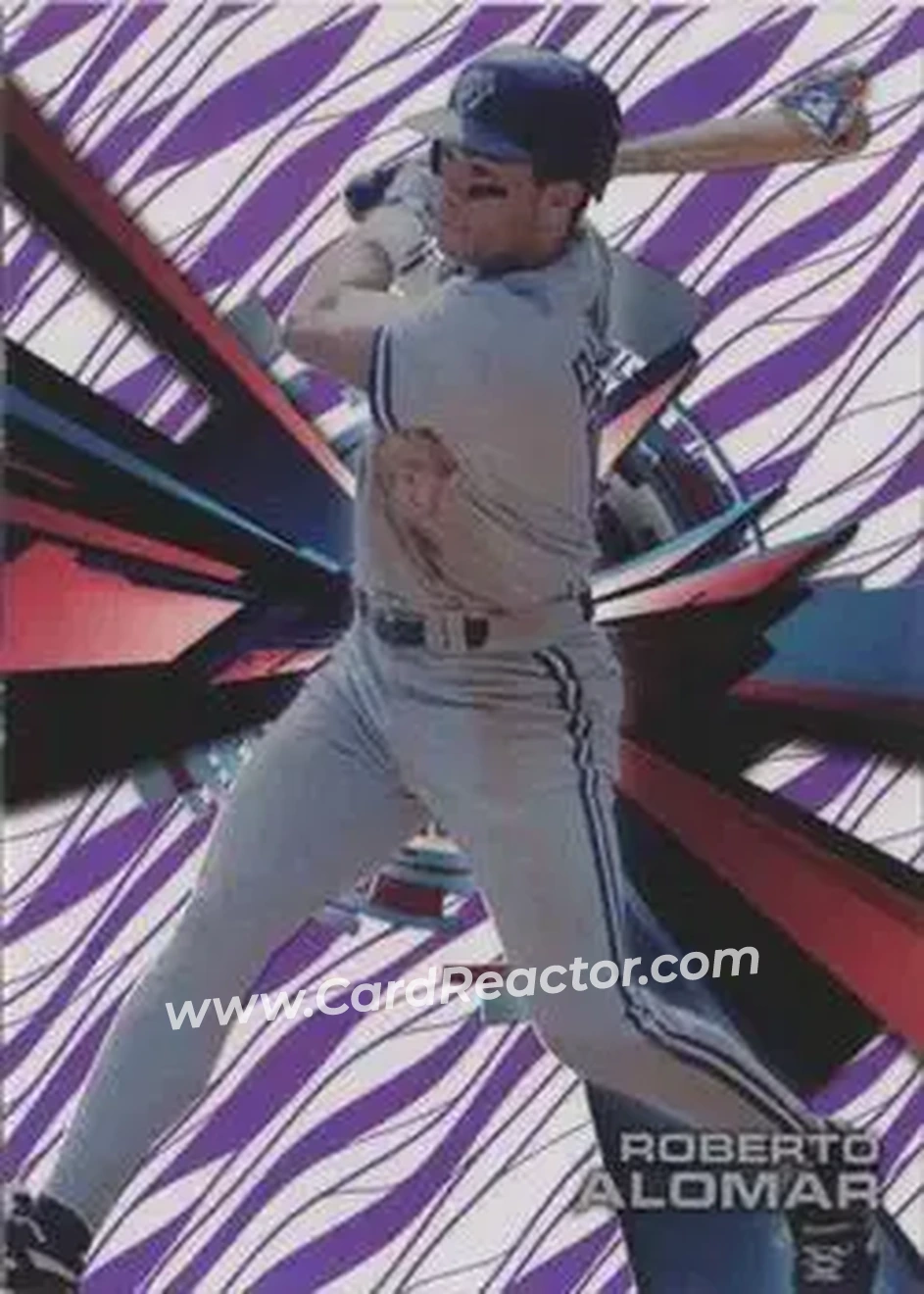 2015 Topps High Tek - Pattern 1A Grass Purple Rainbow #HT-RA - Roberto Alomar - Toronto Blue Jays - Front