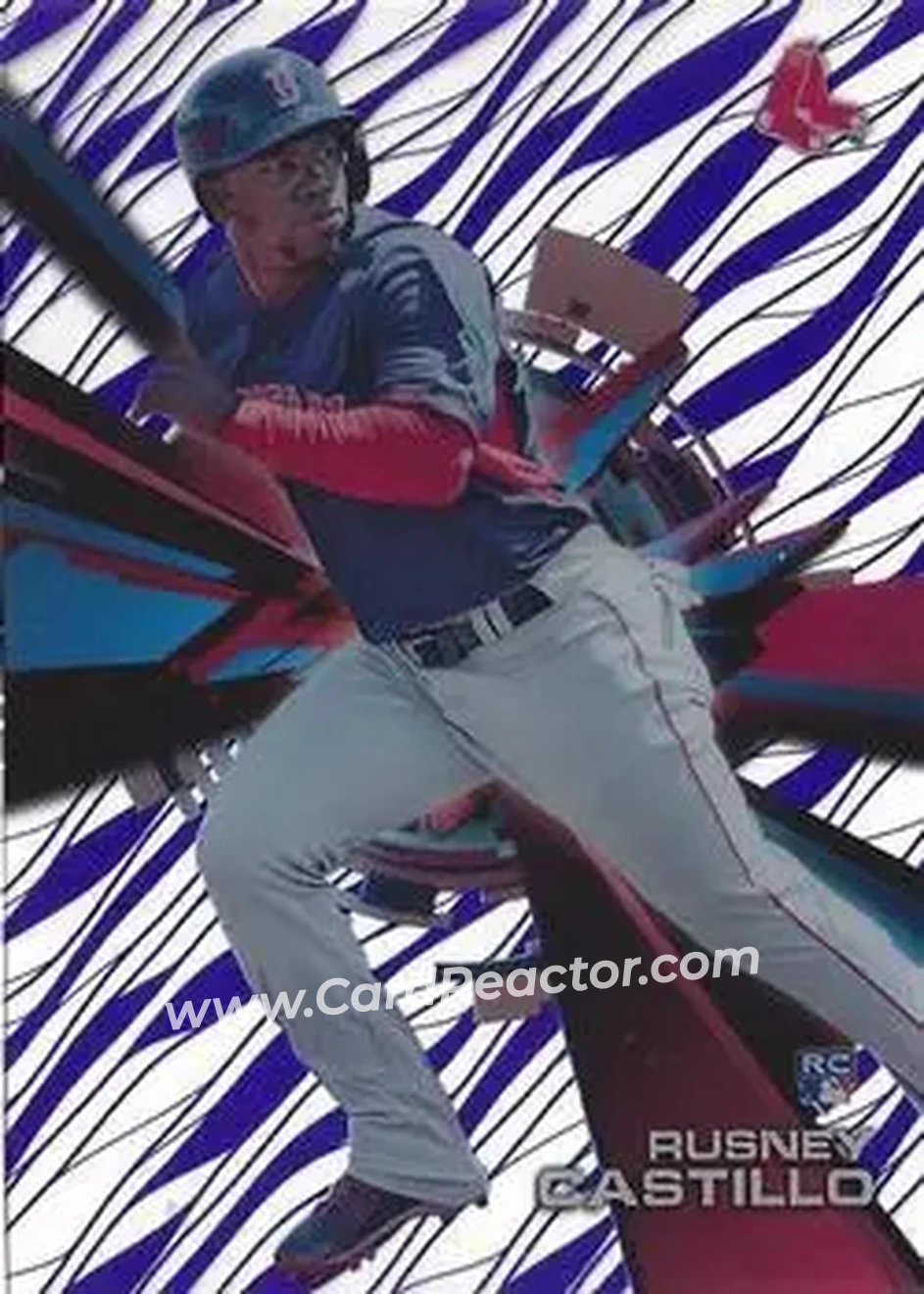 2015 Topps High Tek - Pattern 1A Grass Purple Rainbow #HT-RCA - Rusney Castillo - Boston Red Sox - Front