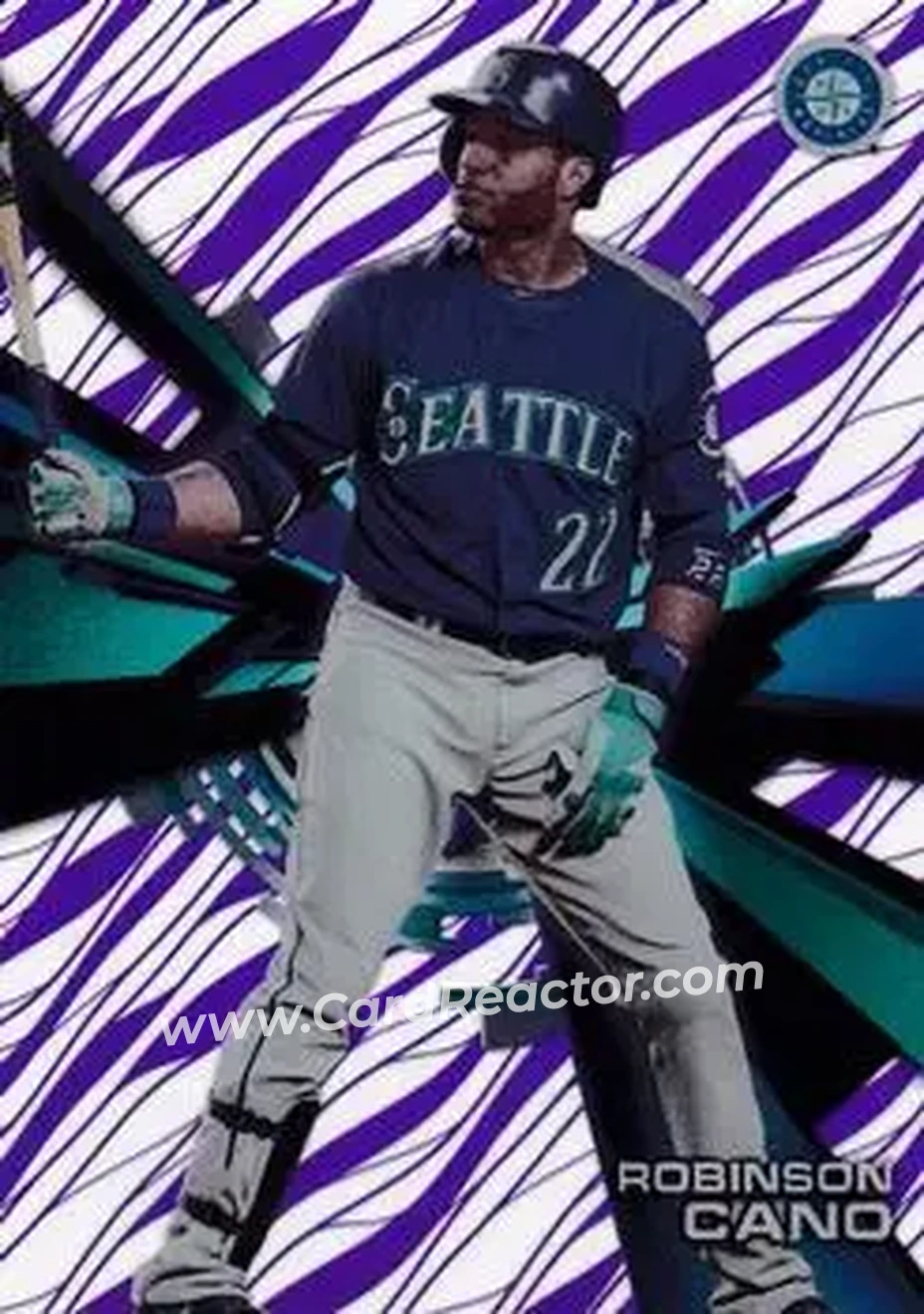 2015 Topps High Tek - Pattern 1A Grass Purple Rainbow #HT-RCO - Robinson Cano - Seattle Mariners - Front