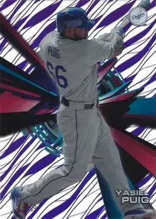 2015 Topps High Tek - Pattern 1A Grass Purple Rainbow #HT-YP - Yasiel Puig - Los Angeles Dodgers