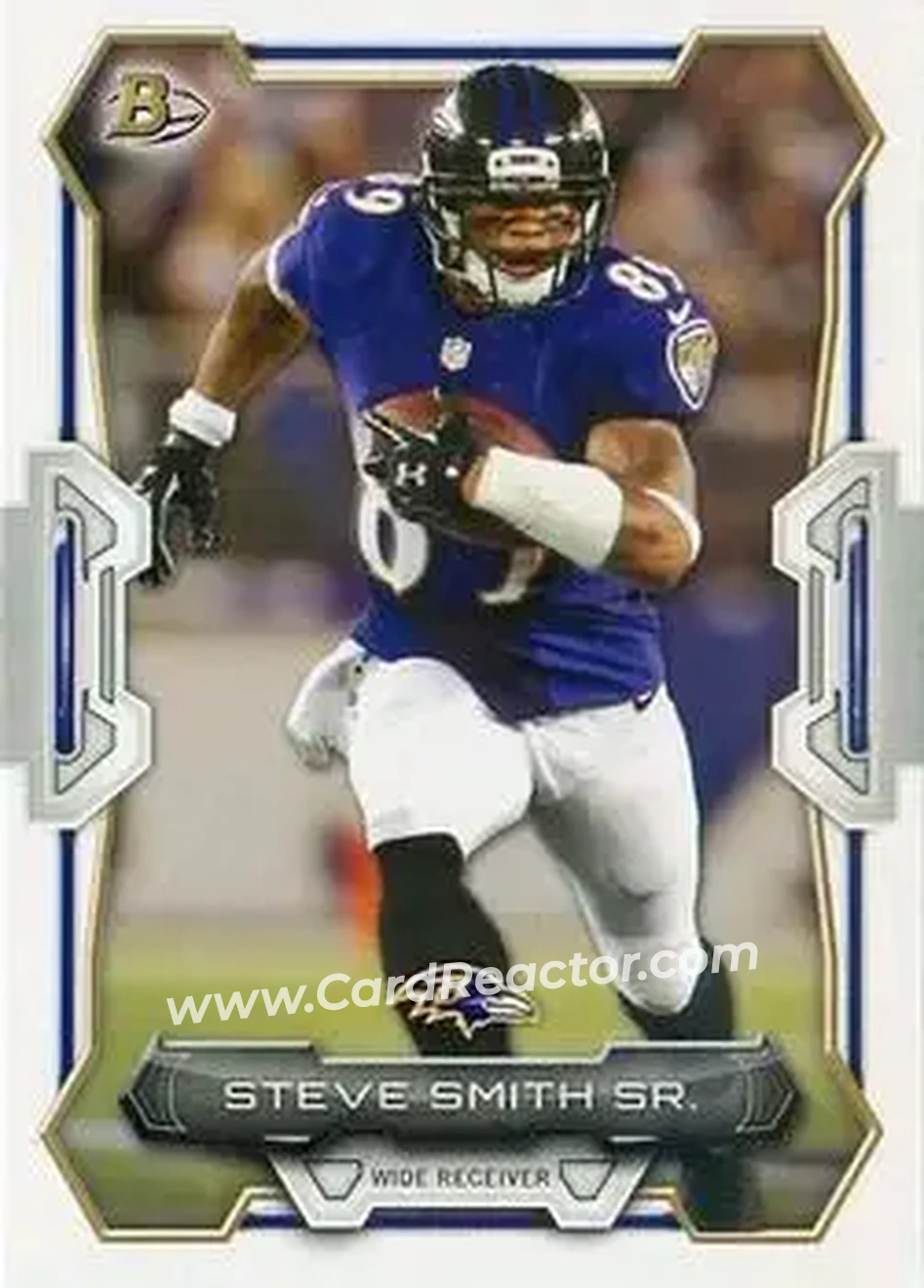 2015 Bowman #8 - Steve Smith Sr. - Baltimore Ravens - Front