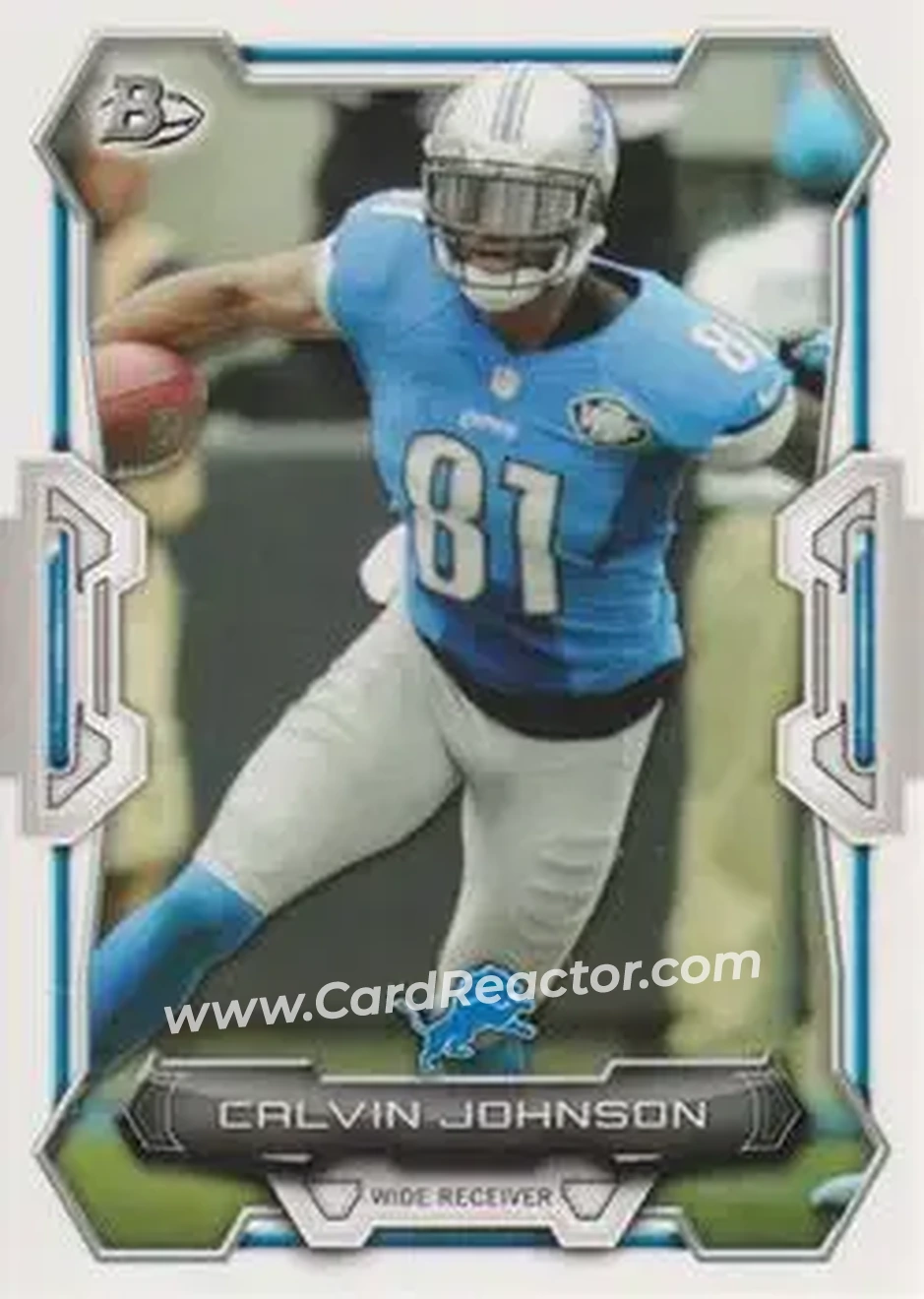2015 Bowman #39 - Calvin Johnson - Detroit Lions - Front