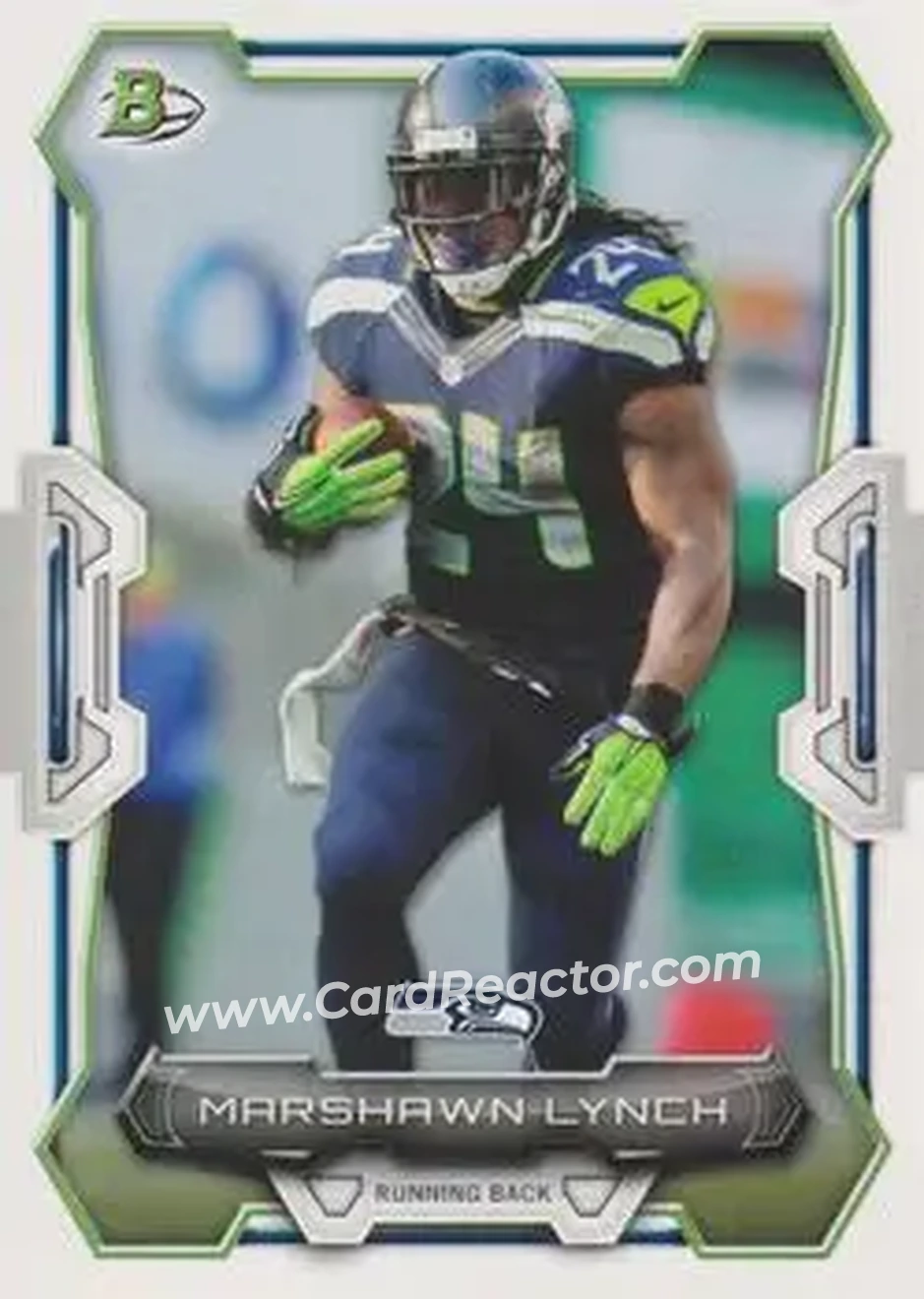 2015 Bowman #95 - Marshawn Lynch - Seattle Seahawks - Front