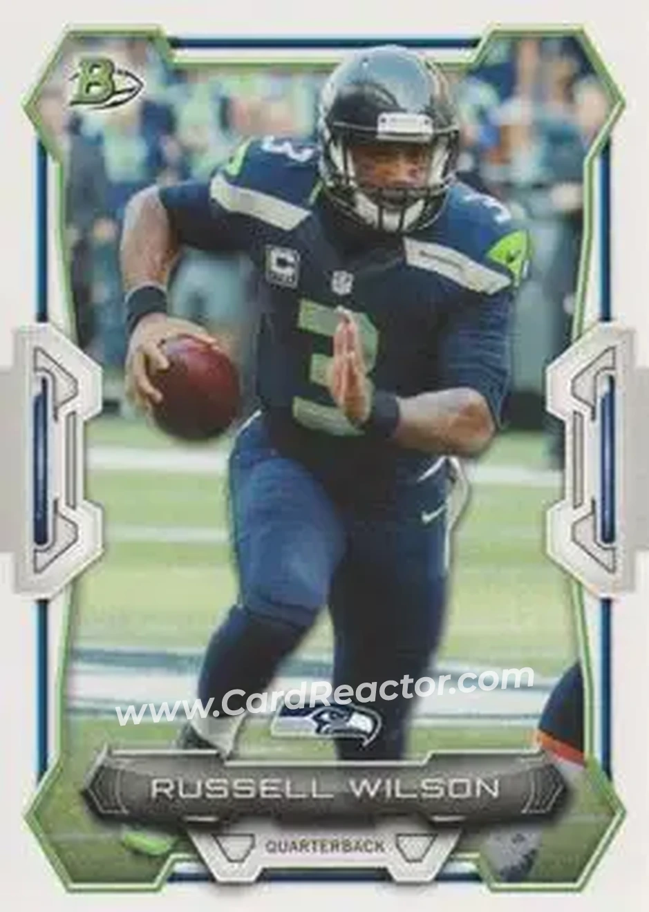 2015 Bowman #100 - Russell Wilson - Seattle Seahawks - Front